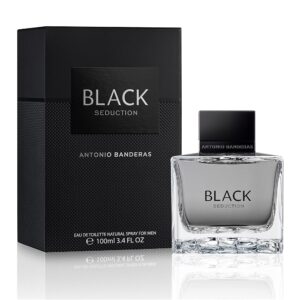 Banderas Antonio Perfumes - Black Seduction - Eau de Toilette Spray for Men - Long Lasting - Elegant, Masculine and Sexy Fragance - Amber Woody Scent- Ideal for Special Events -...